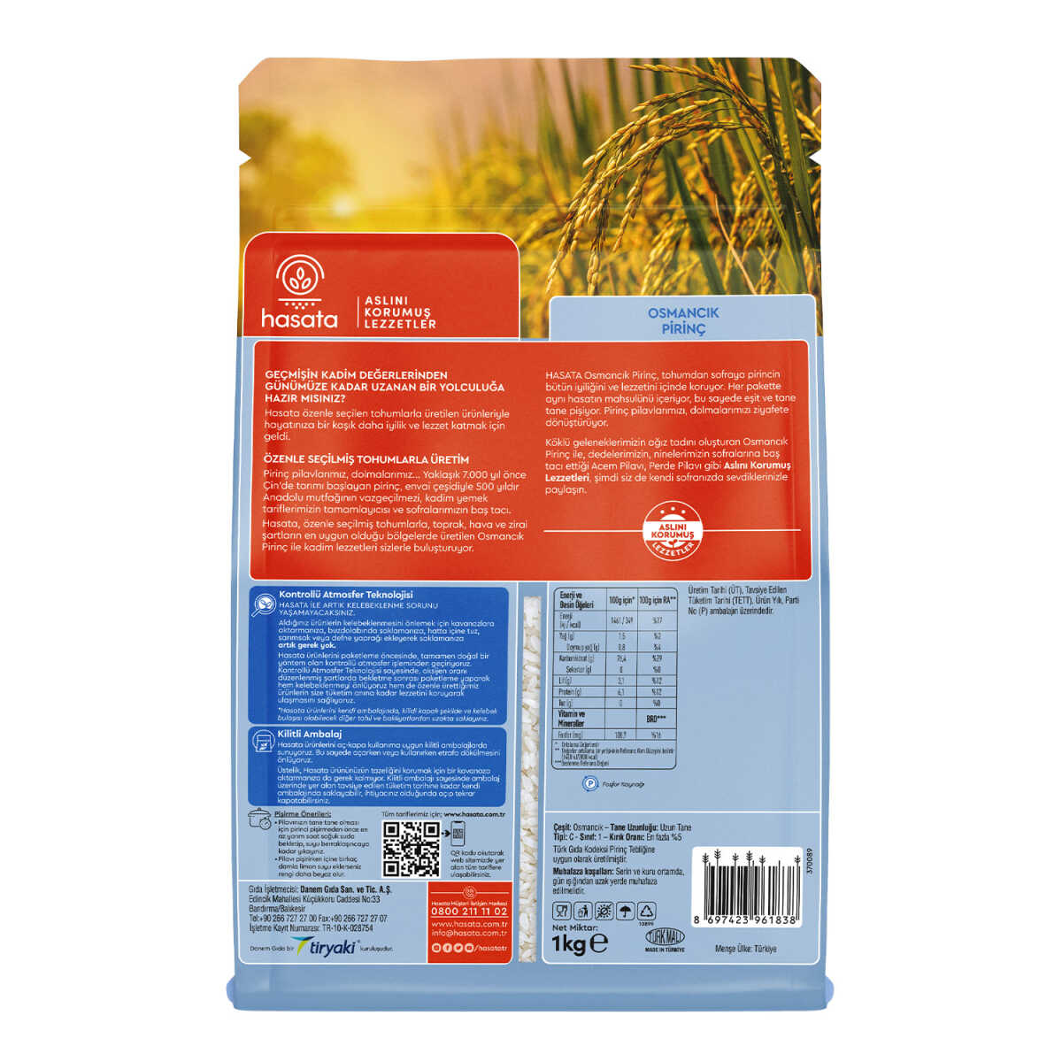 Hasata Osmancık Rice 35.2 Oz-1 Kg - Image 3