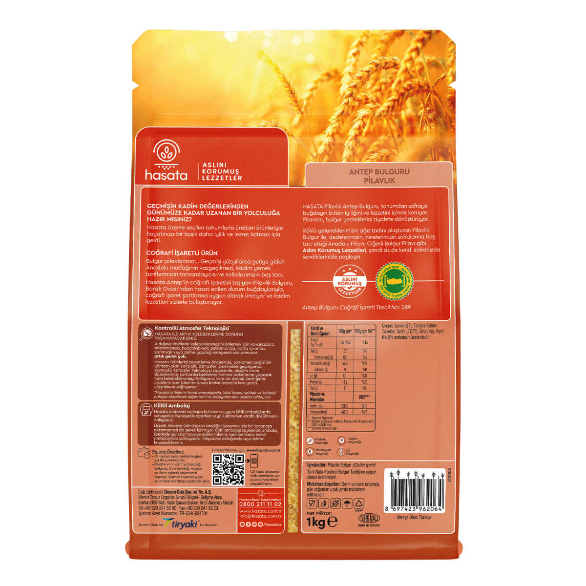 Hasata Antep Coarse Bulgur 1 KG - Image 3